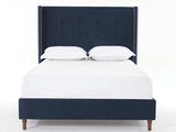 Peyton Upholstered King Bed / 54" High Headboard / Traditional Hand Buttoned Tufting / Nailhead Trim B083P152029