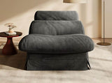Minimalist Accent Chair with Solid Wood Frame, Soft Medium-Firm Chenille Upholstery, Ideal for W3820P540934