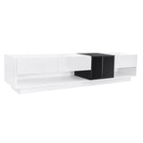ON-TREND Sleek and Stylish TV Stand with Perfect Storage Solution, Two-tone Media Console for TVs Up WF311772AAK