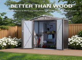 5X3 FT Metal Outdoor Storage Shed, Shed with Pitched RoofWaterproof, Lockable DoorCompact Metal W3213P309352