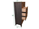 Contemporary Style 5-Drawer Chest Made with Wood in Gray 808857594679