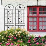 2 Pack Metal Garden Trellis 86.7" x 19.7" Rustproof Trellis for Climbing Plants Outdoor Flower W1586P268024