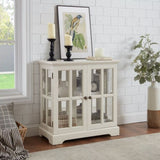 LED Curio Display Cabinet,Antique Display Cabinet with Adjustable Shelves,Retro Design Quality W2275P231693