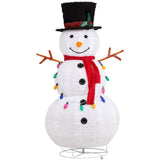 4FT Lighted Snowman Christmas Yard Decorations, Pre-lit Pull Up Snowman with 100 White LEDs, 11383965