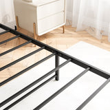 Queen Bed Frame with Storage Headboard, Metal Platform Bed with Charging Station, Bookcase Storage, W840127764