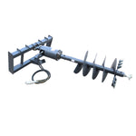 ZUN skid steer post hole auger drive attachment, 11.8" diameter auger, 46"drilling depth, standard flow W1377P183102