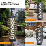 ZUN Solar Powered Outdoor Floor Lamp,Outdoor Solar Lanterns,Waterproof Weather Resistant Patio Light for 21089682