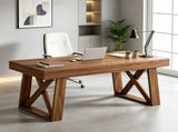 55 Inch Executive Desk Modern Computer Office Desk with Drawer Spacious 37288145