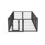 ZUN Dog Playpen Outdoor, 12 Panel Dog Fence 24" Pet Pen for Small Dogs Pet Exercise Pen for W1162P189305