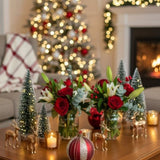 4PCS Set 4.7" Christmas Glass Ball Ornaments Holiday Tree Hanging Decorations Party Decor Supplies 06070942