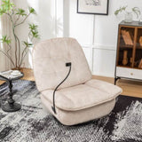 Ivory recliner, reclining lazy chair, mobile phone holder, large and comfortable reading chair, W1170P183257