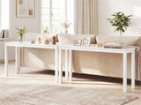 48" Solid Wood Leg Console Table, Narrow Farmhouse Entryway Table for Hallway & Sofa - White 27486499