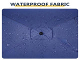 10 x 6.5 FT Square Patio Umbrella, Tilting Outdoor Sun Umbrella with 6 Iron Ribs and Iron Central 55618555