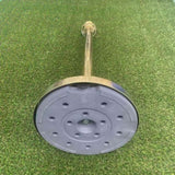 Velvet Ropes and Posts, 5 ft/1.5 m Red Rope, Stainless Steel Gold Stanchion with Ball Top, Red Crowd W3280P325712