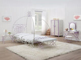 Butterfly Design Nightstand, White an Light Purple B016P253589