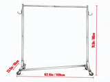 Z Rack, Industrial Grade Z Base Garment Rack, Heavy Duty Clothing Rack with Lockable Casters, for 13607242