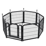 ZUN Dog Playpen 8 Panels 24" Height Heavy Duty Dog Fence Puppy Pen for Large Medium Small Dogs Indoor 31752527