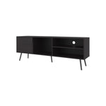 ZUN Mescal Tv Stand Multistorage with a Door and Open Storage, Wengue B128P263711