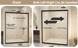 50-54" W 72" H Tempered Glass with Explosion Proof Film, Aluminum Frame Double Sliding Shower W1675P288812