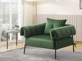 Upholstered Comfy Reading Chair, Modern Velvet Accent Chair,Large Lazy Arm Chair with Soft Cushion, T3593P362926