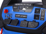 Rechargeable Jump Starter for Gas Diesel Vehicles - 1800 Amps with Air Compressor and AC, 12V DC, W46582326