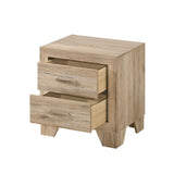 ZUN 2 Drawers PB Nightstand in Natural Finish B016P256426