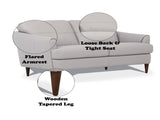 Helena Pearl Gray Leather Loveseat B2726P496936