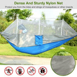 ZUN Camping Hammock, Portable Double Hammock with Net,600lbs Load 2 Persons Hammock w/Mosquito Net 83835081