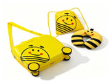 3Piece Bee Themed Kids Luggage Set, 16 Inch 4in1 RideOn Suitcase with Backpack & Safety Clip 08134999