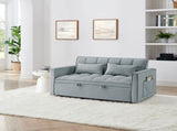 54.33 inch versatile foldable sofa bed in 3 lengths, modern sofa velvet pull-out bed, adjustable W2353P351264