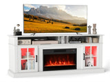 58" TV Stand with RGB Fireplace White- Smart App Remote Control, 4777 BTU Heater 79078321