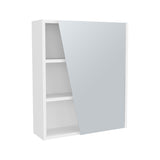 FM FURNITURE Pinedale Medicine Cabinet with Mirrored Door and Open Storage, White B128P301385