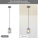 Industrial Pendant Lighting for Kitchen Island, Rustic Mini Cage Pendant Light, Farmhouse Pendant 11961850