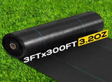 3 x 300ft Weed Barrier Landscape Fabric - 3.2OZ Heavy Duty Driveway Fabric, Woven Weed Control 12770700