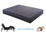 11-inch Queen Size Bed Mattress Gel-Infused Memory Foam Hybrid Mattress, Dark Gray, Mattress in a B011P212564