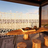 Metal Privacys W3.8Ft X H6Ft Outdoor and Indoor Divider with Free Standing Decorative Privacy W1586P282269