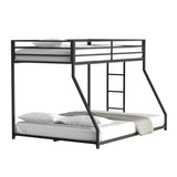 Adam Sturdy Twin over Full Bunk Metal Black for Kids and Adult, Low Profile Twin over Full Bunk B083124171