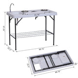 Portable Folding Camping Table with Sink / Dining Table 46948397