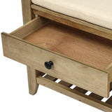 ZUN Shoe Rack with Cushioned Seat and Drawers, Multipurpose Entryway Storage Bench 51016143