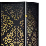 Black 4-panel Folding Screen B062P145532
