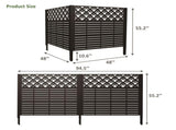 W48'' x H47.3'' x 2 Panels Metal Privacy Screen, Outdoor Privacy Panels, Trash Can Enclosure, Air W1586P455955