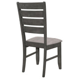 Grey and Dark Grey Padded Seat Side Chairs B062P145630