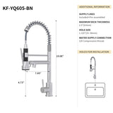 Bothwa Home CUPC Certified 19" Single Handle Kitchen Faucet B2724P262358