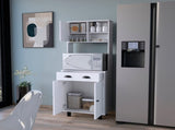 White 1-Drawer Kitchen Pantry B062P175053
