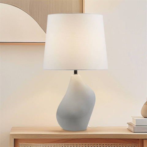 ZUN Asymmetrical Ceramic Table Lamp Grey See below B035P264543