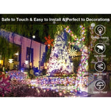 ZUN Christmas Lights Outdoor, 197 FT 580 LED Christmas Decorations Lights/Waterproof String Fairy Lights 41960629