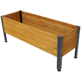Wood Rectangular Garden Planter Box Raised Bed Outdoor,Planters for Outdoor Plants ,Elevated Herbs 57850929