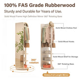 Full-length mirror, rubberwood mirror, 68.8*19.6in Full-length mirror, easy W2987P289172