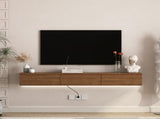 Floating TV Stand Wall Mounted with 16 Color LEDs,67" Modern TV Stand, Floating TV Cabinet W1321P374134