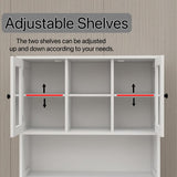 67.7" Tall Kitchen Can Storage Cabinet with 3 Adjustable Shelves, 2 Drawers and 1 Tilt Out W282P182326